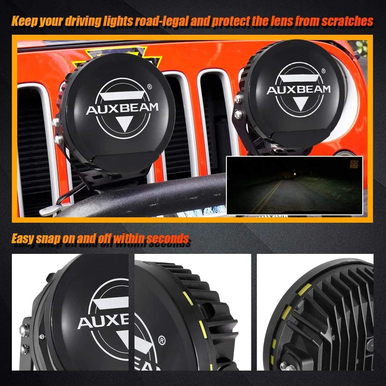 7 Inch 90W Round Spot Beam Offroad LED Driving Lights W/SAE Compliant