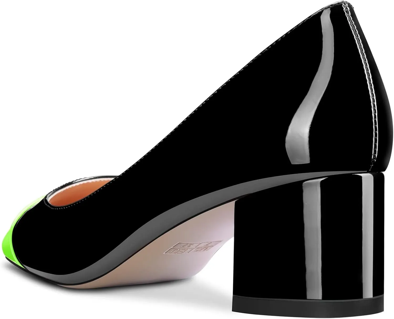 Castamere Women Mid Chunky Block Heel Square Cap Toe Slip-on Pumps Office Casual 2.0 Inches Heels