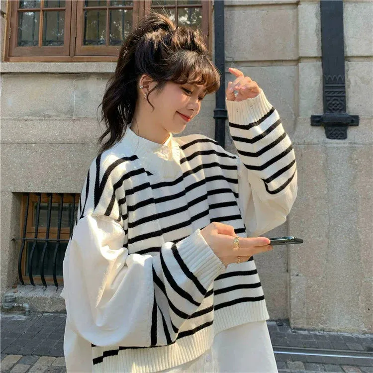 Fashionkova Sarita Patchwork Shirt Sweater