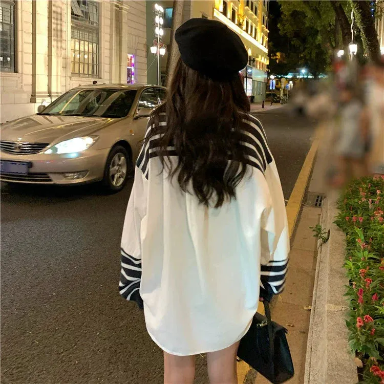 Fashionkova Sarita Patchwork Shirt Sweater