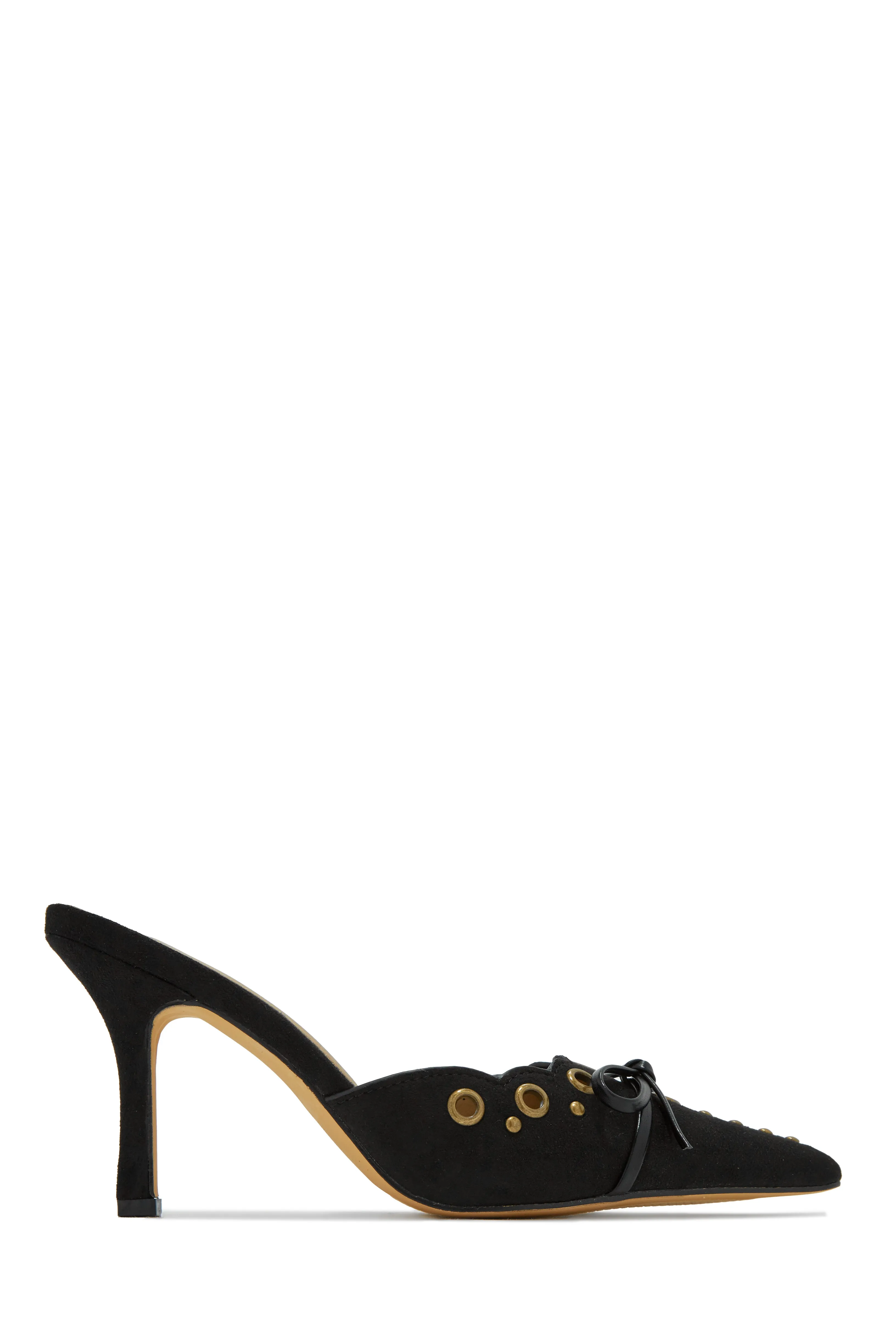 Jasmyn Mid Heel Mule Pumps - Pink