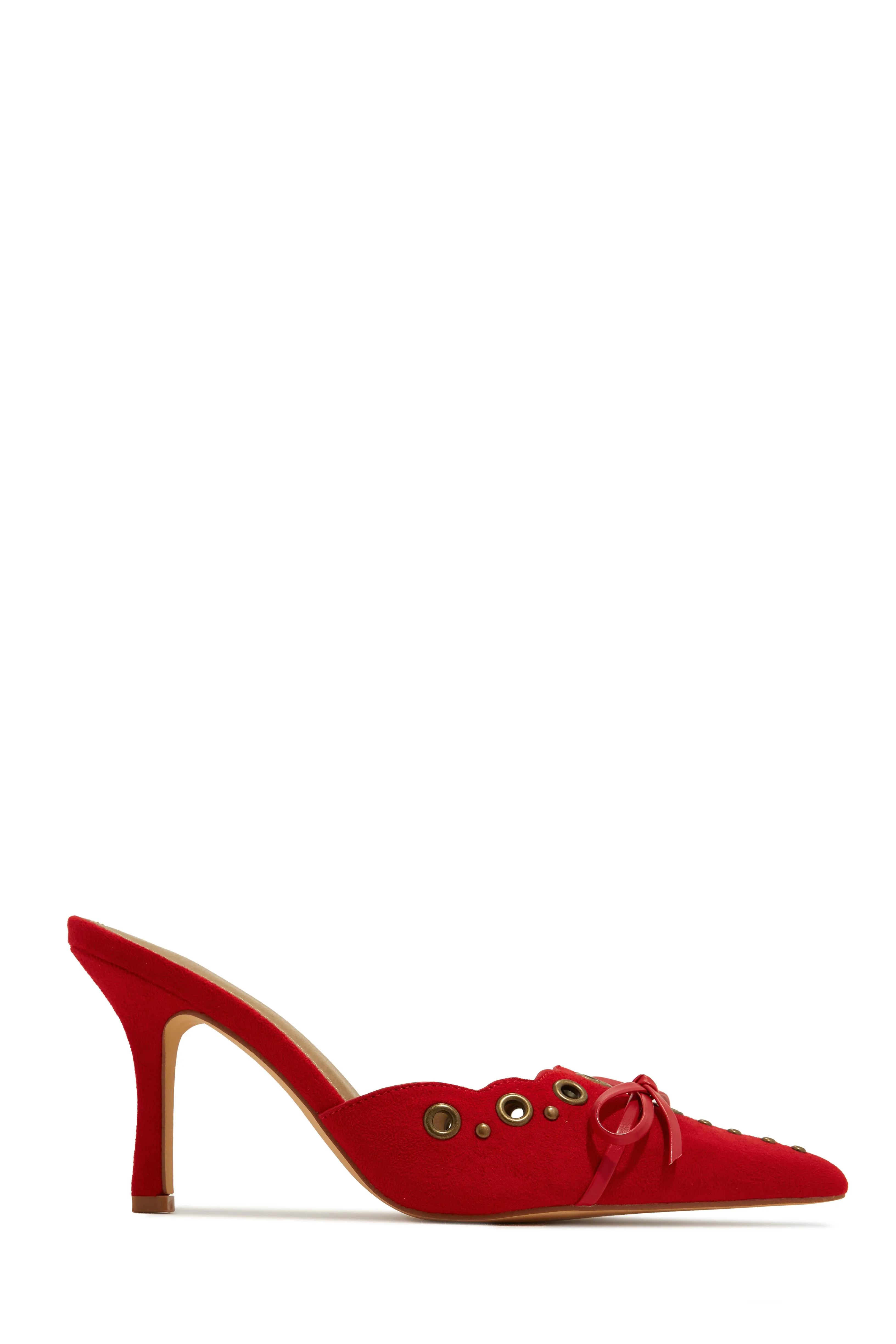 Jasmyn Mid Heel Mule Pumps - Pink