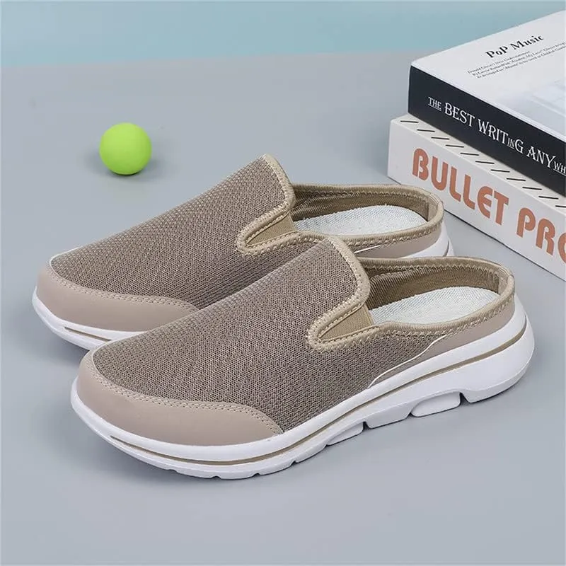 LLTMALL Mens Open Back Walking Sneaker Slippers Comfortable Mesh Knit Slip On Indoor Outdoor Mules