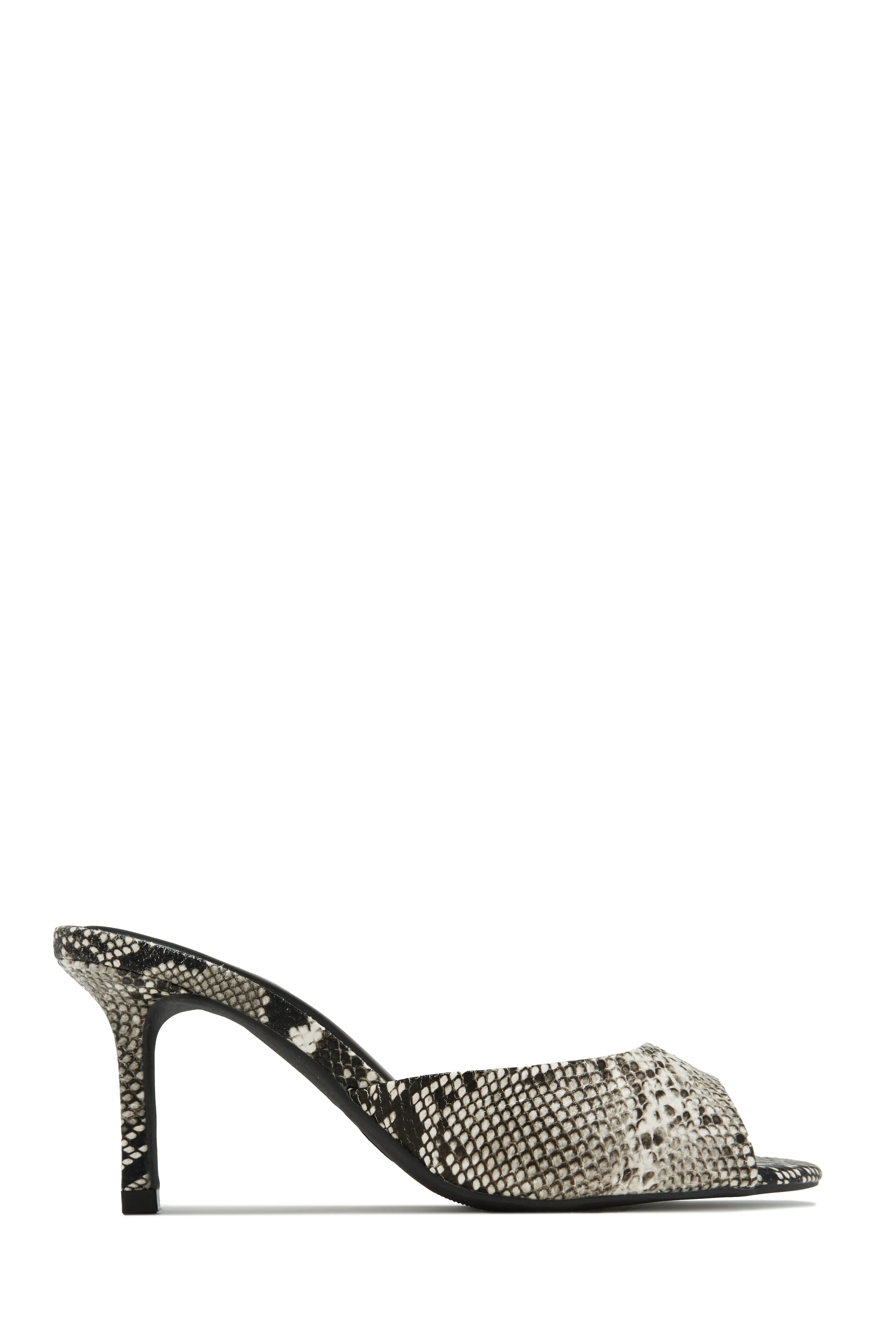 Natani Mid Heel Mules - Snake