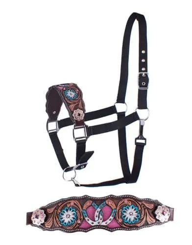 Showman Horse Shoe Bronc Halter