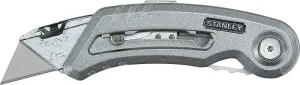 Stanley 10-813 Utility Knife, 2-7/16 in L Blade, 2 in W Blade, Carbon Steel Blade, Ergonomic Handle, Gray Handle :CD 1: QUANTITY: 1