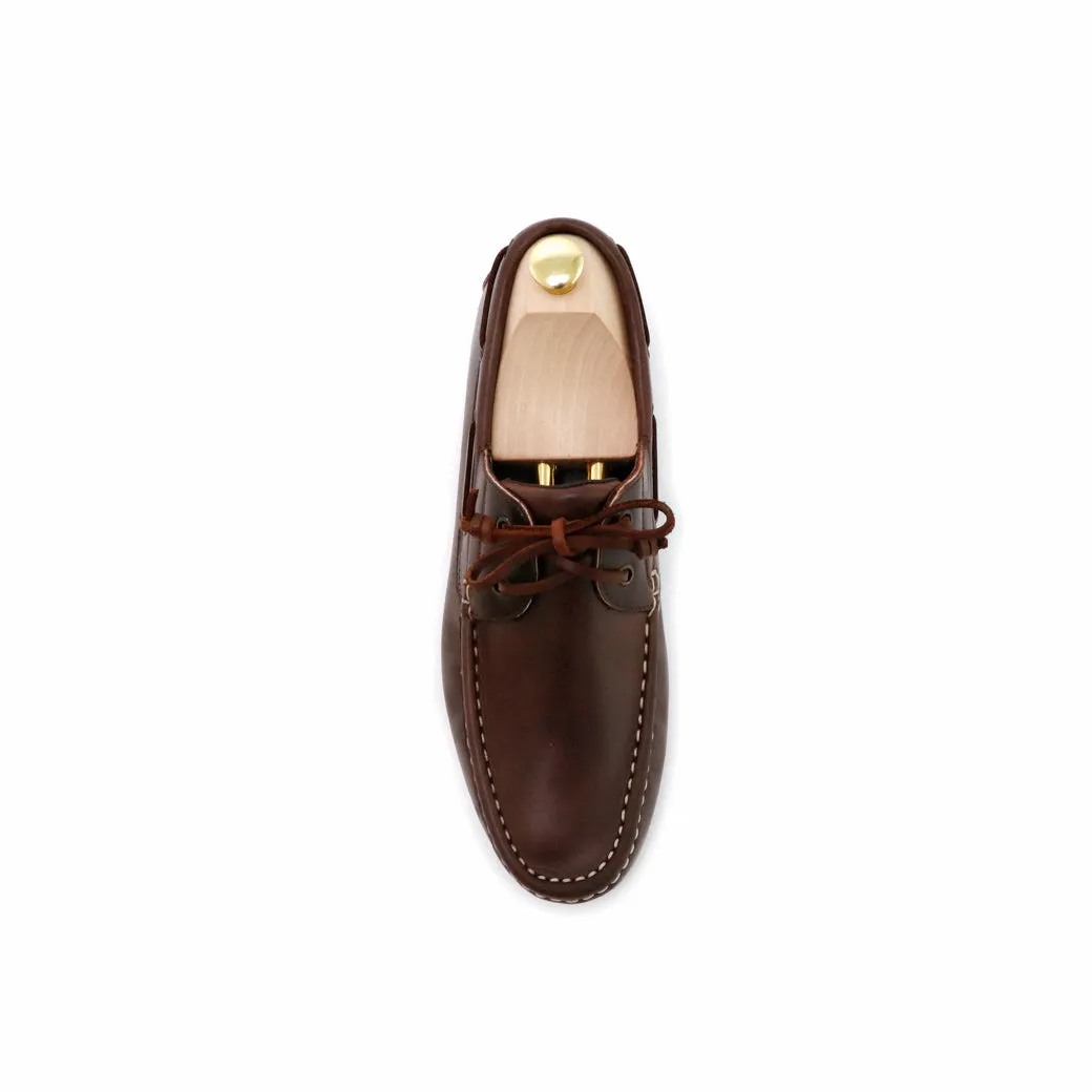 The Punter's Boat Shoes - Oil Leather Brandy Brown