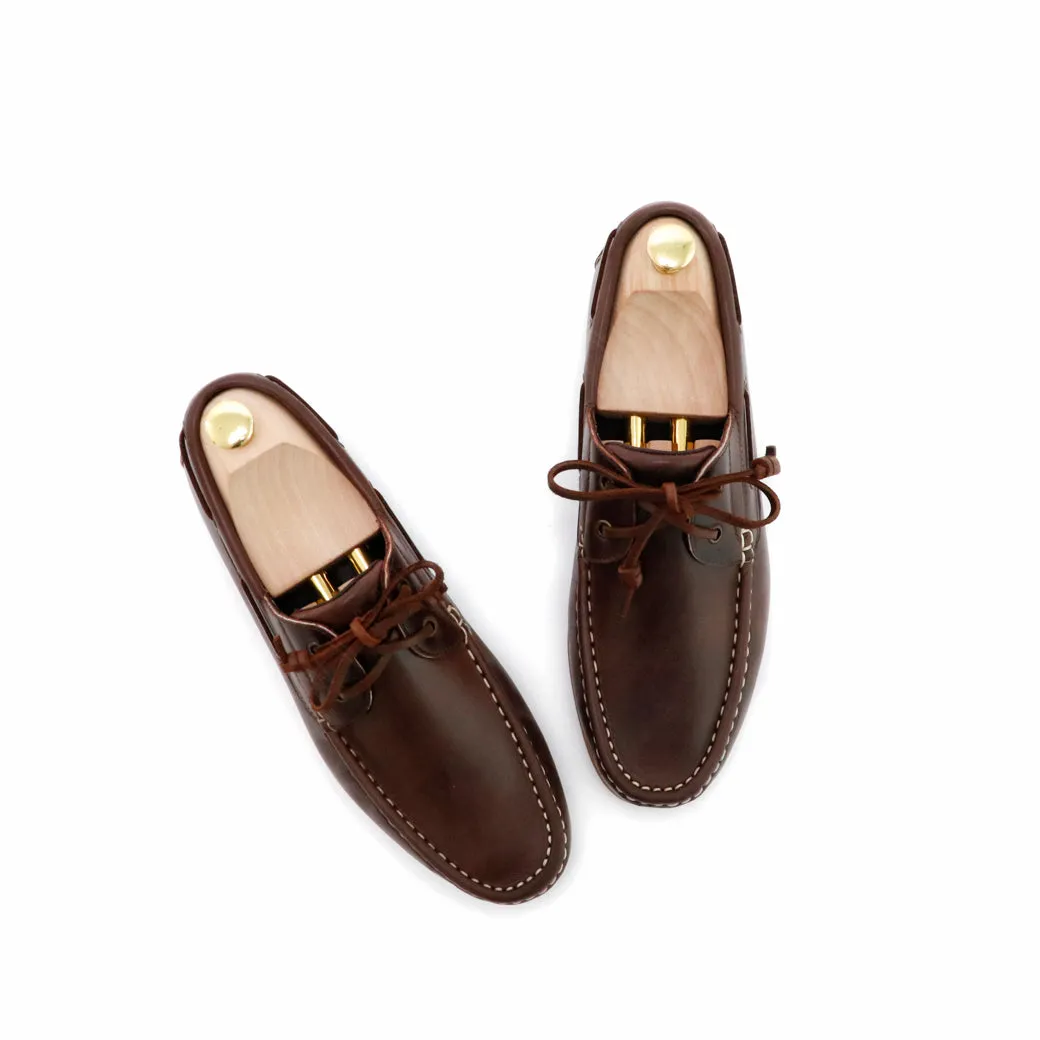 The Punter's Boat Shoes - Oil Leather Brandy Brown