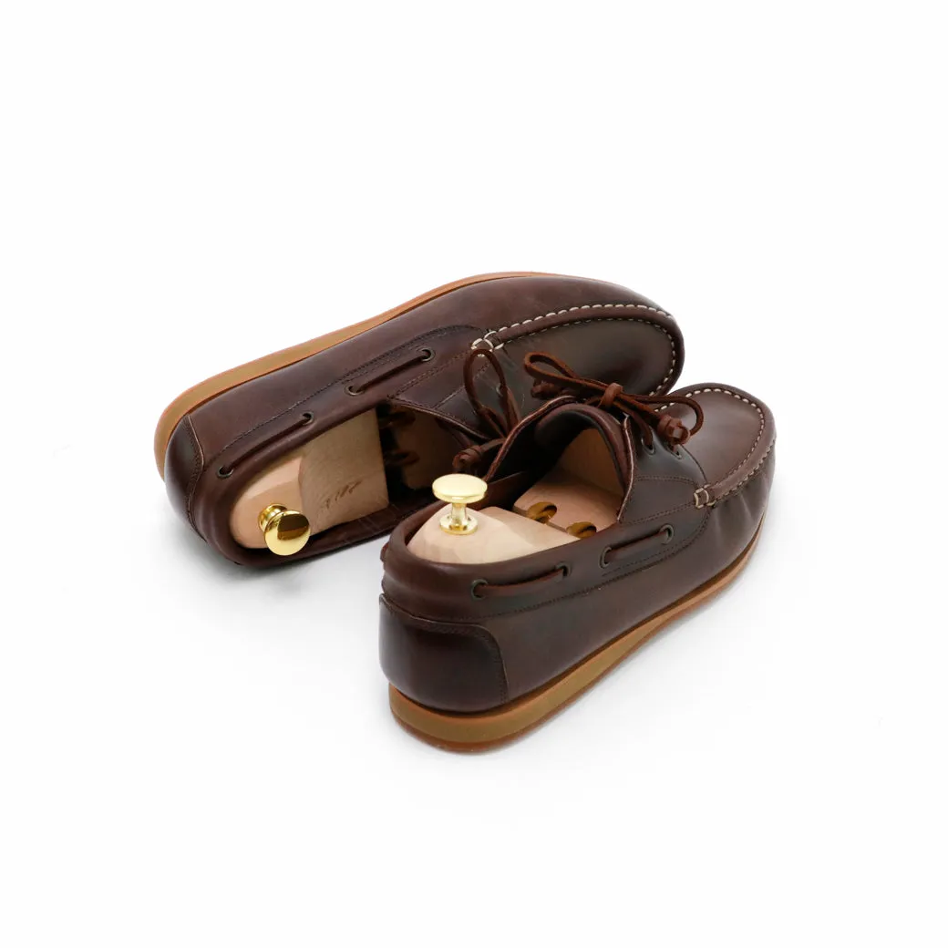 The Punter's Boat Shoes - Oil Leather Brandy Brown
