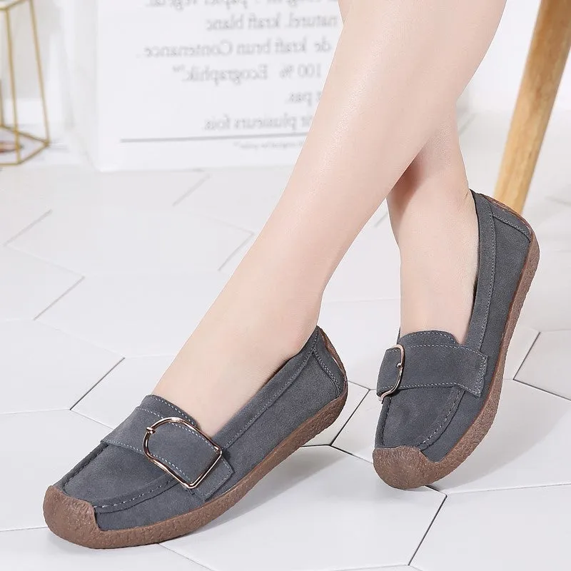 Women's leather trending flat pretty dressy loafers